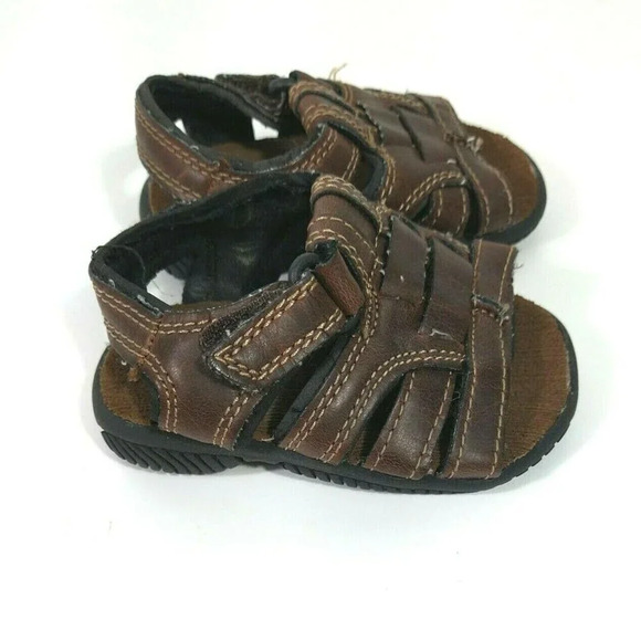 Beaver Creek Sandal Boys Baby Toddler Size 3 Brown - Picture 3 of 6